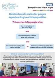 Mobile Dental Service for Eligible Residents